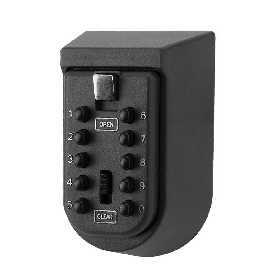 10 Buttons Password Key Lock Box Wall Mount Safe Security Storage Case Organizer