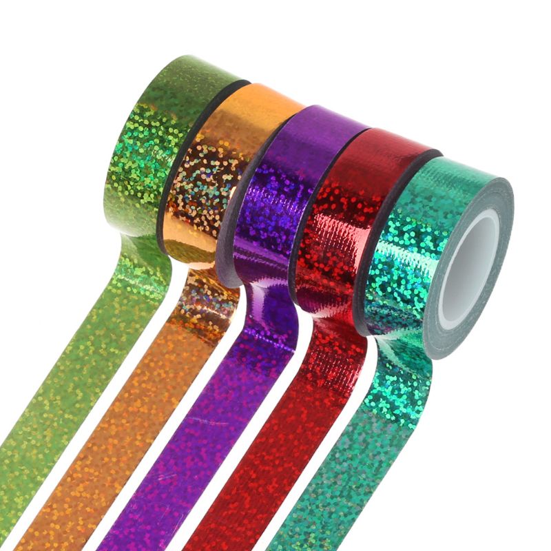 Ritmische Gymnastiek Decoratie Holografische Glitter Tape Ring Stok Accessoire 77HC