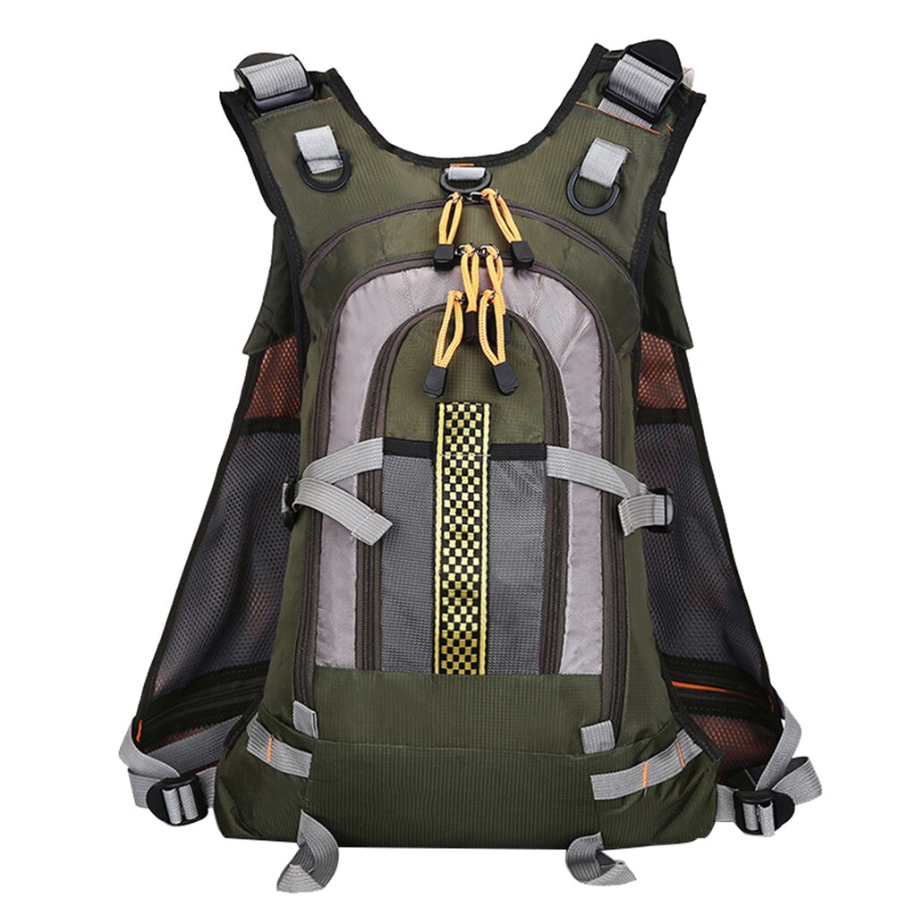 Outdoor Multi-pocket Fly Fishing Vest Backpack Chest Mesh Bag Adjustable Waistcoat Sailing Boating Men Waistcoat Travel Gilet