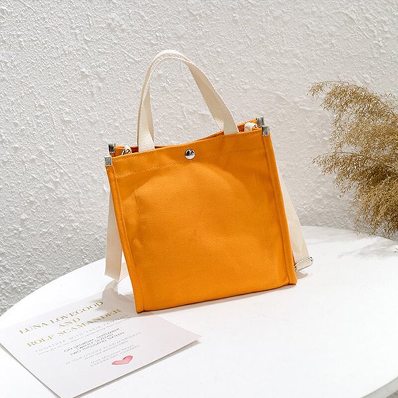 Leinwand Tote Tasche 2022 Frauen Schulter Taschen Mädchen Käufer Frühjahr Und Sommer Große Kapazität Einfarbig Buchstaben Druck Handtasche