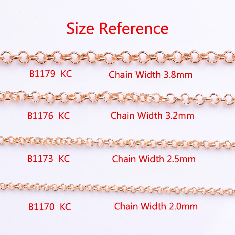 5Meters 10Meters KC Gold Necklace Chain Roll Metal Iron Necklace Chain for Jewelry Making Components Handmade DIY
