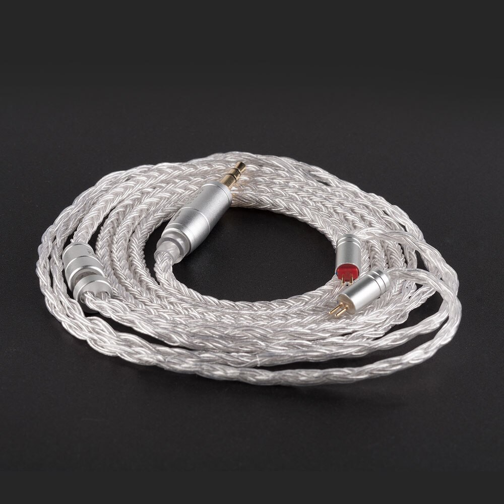 KBEAR FanMusic IEM-Kabel 6N OFC Versilbert - HiFi Audiokabel Mit MMCX/2PIN Anschluss