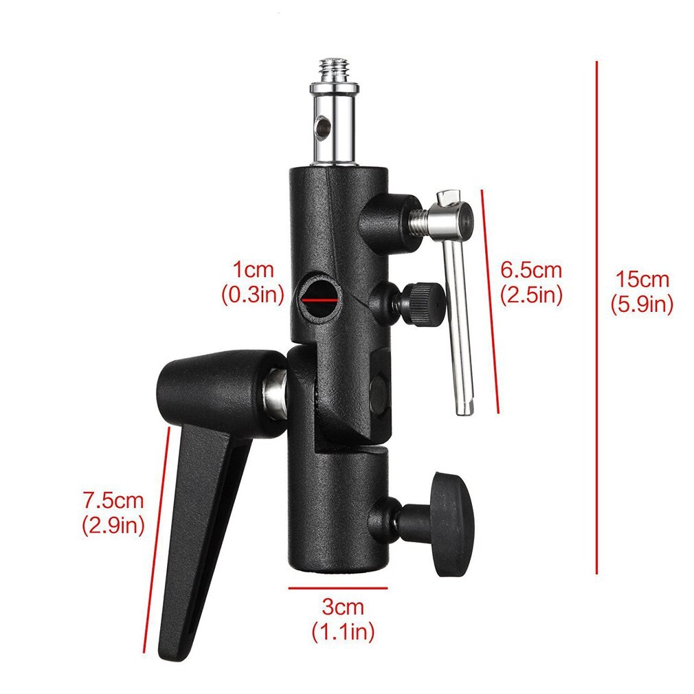 H-Vormige Lamphouder Aansluiting Basis Alle-Metalen Flash Houder Flash Trigger Universele H-Vormige Lamp Houder statief