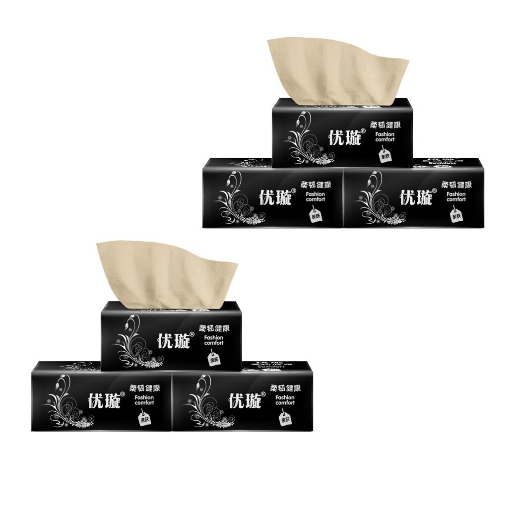 6 pack Bamboo paste color Rolls Toilet Tissue Towel Print Tissue Roll Soft Kitchen Toilet Paper Home Bathroom Roll Paper#0516