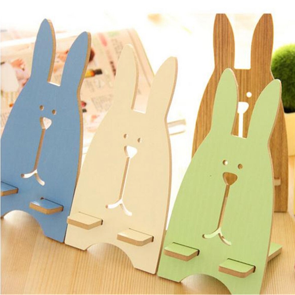 Rabbit Phone Mobile w16 Table Tidy Organize Stationery Stationery Desk Container r Stationery Wooden Pen Holder