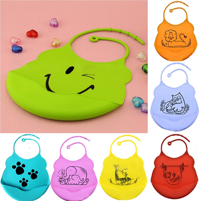 Wasserdichte Baby Weiche Silikon Lätzchen Fütterung bib Kinder Roll up Lebensmittel Catcher