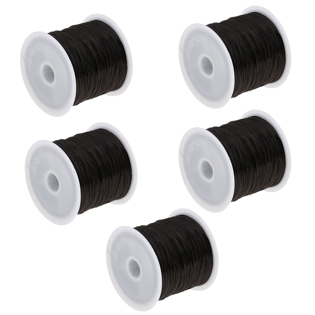 5 Rolls Elastic Wigs Hair Weaving Sewing Decoration Thread Spool