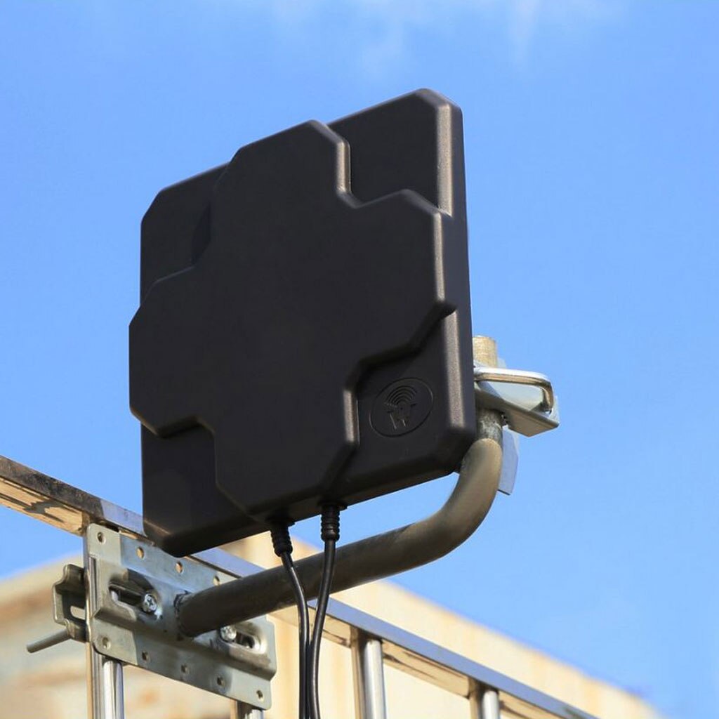 Dual n han bredbåndsantenne booster signalforstærker til 4g lte mobil sort