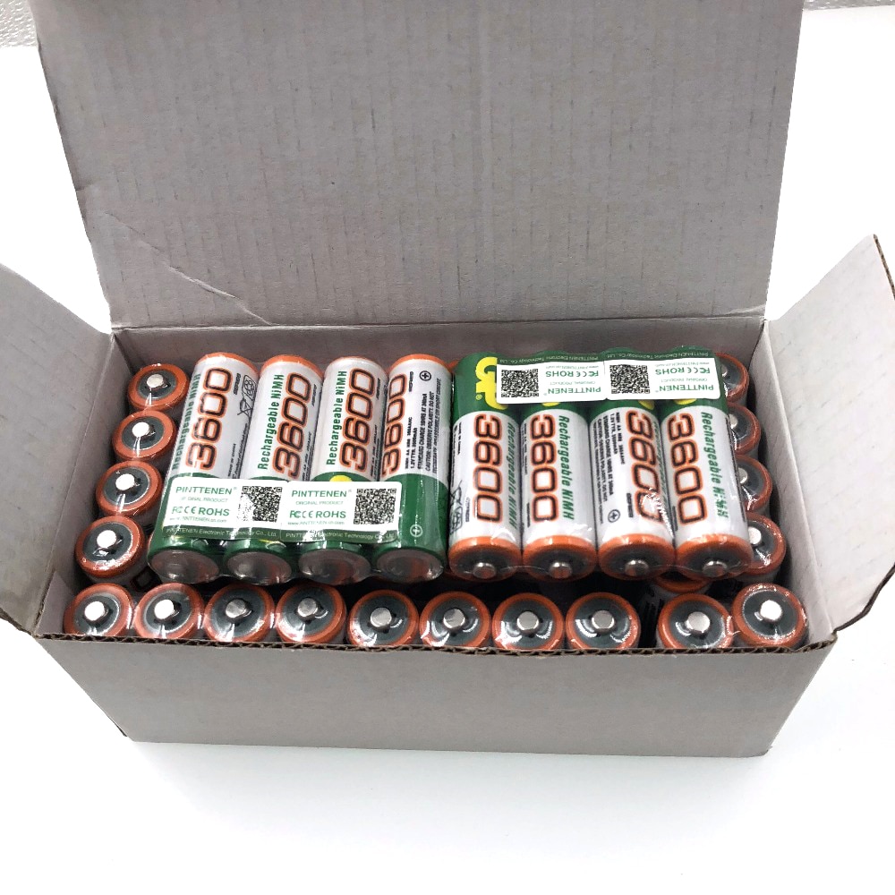 Aa 3600Mah 1.2V Lithium Leeuw Oplaadbare Li-Ion Batterij Batterijen En Led Zaklamp,
