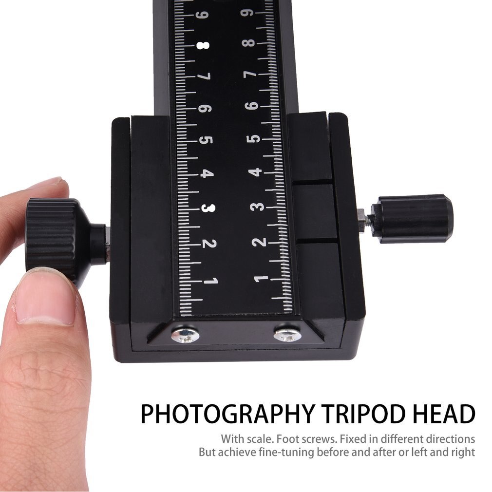 Pro 4 Way aleación de magnesio Macro-Focusing Rail Slider Close-up disparo fotografía trípode cabeza para cámara DSLR