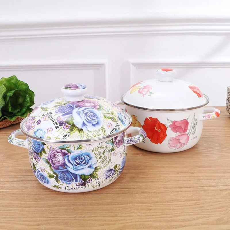 Casserole Cooking Pot Enamel Soup Stew Soup Cook Pot Kitchen Utensil 4 Litre Kitchen Utensil Home Daily Use Ceramic Cookware