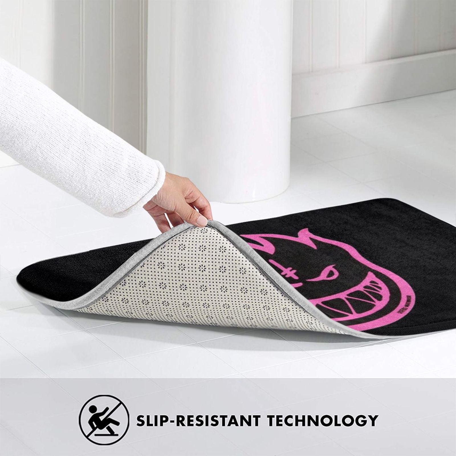 Tapis Spitfire X Deathwish rose, coussin doux, roues Spitfire, skateboard