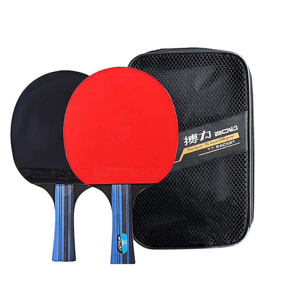 Tafeltennis Racket Set Lange Handvat 1 Paar Professionele Tafeltennis Ping Pong Racket Paddle Bat Set