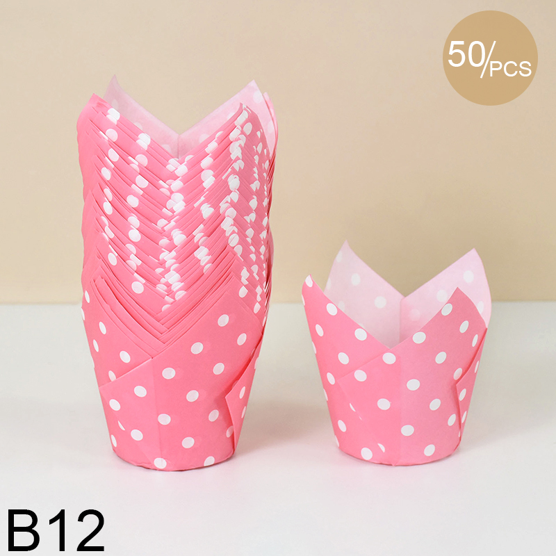 50 stücke Zeitung Stil Cupcake Liner Backförmchen Für Hochzeit Geburtstag Party Tulpe Muffin Cupcake Pappbecher Öldicht Kuchen Verpackung: MULTI