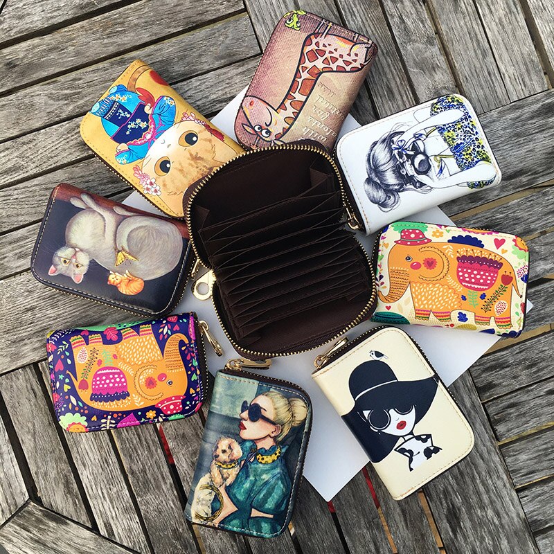 Famous Brand Credit Card Holder Porte Carte Printting Cartoon Children's Purse Card Wallets Monederos Para Mujer