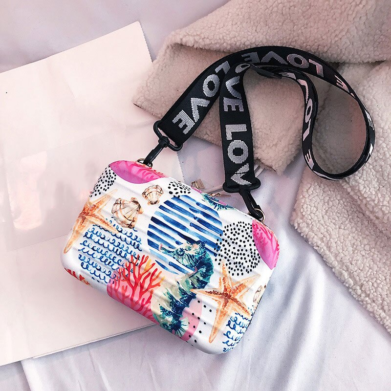 Personality Shoulder Clutch Mini Square Box Bag Cartoon Color Lovely Crossbody Bags Women Handbag Soft: 07