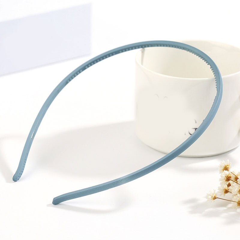 Diademas finas de plástico para niña y mujer, bandanas de resina, accesorios para el cabello esmerilados, accesorios para el cabello, diademas antideslizantes