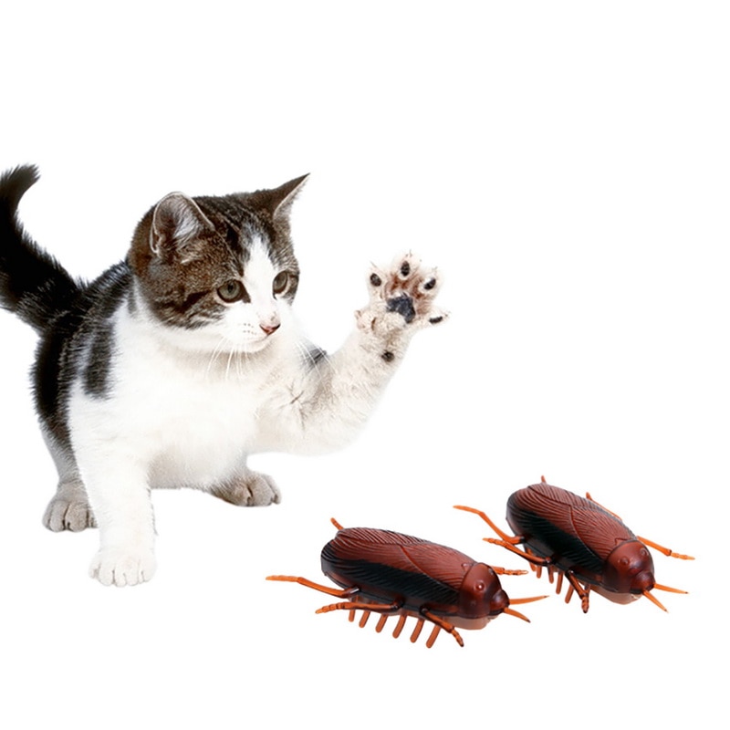 Juguetes Para Mascotas cucaracha electrónica, campana del ratón de felpa, Bola de leopardo rosa, ratón electrónico con Control remoto, juguete de ingenio para gatos