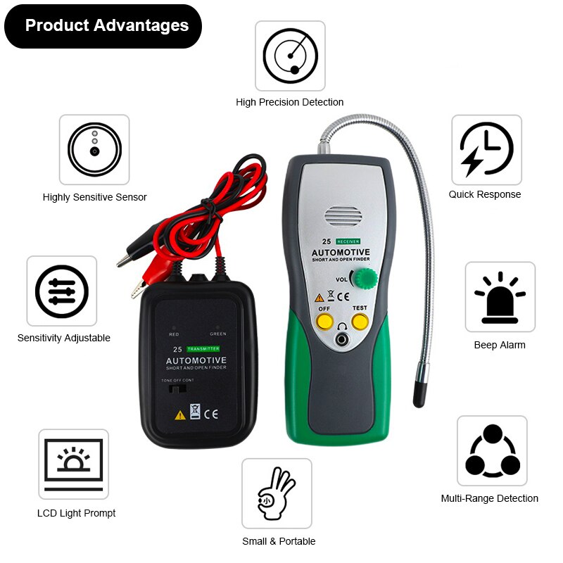Cable Finder EM415PRO Automotive Circuit Tester Wire Tracer Tone Generator Dc 6u201142v Open Short H 565915