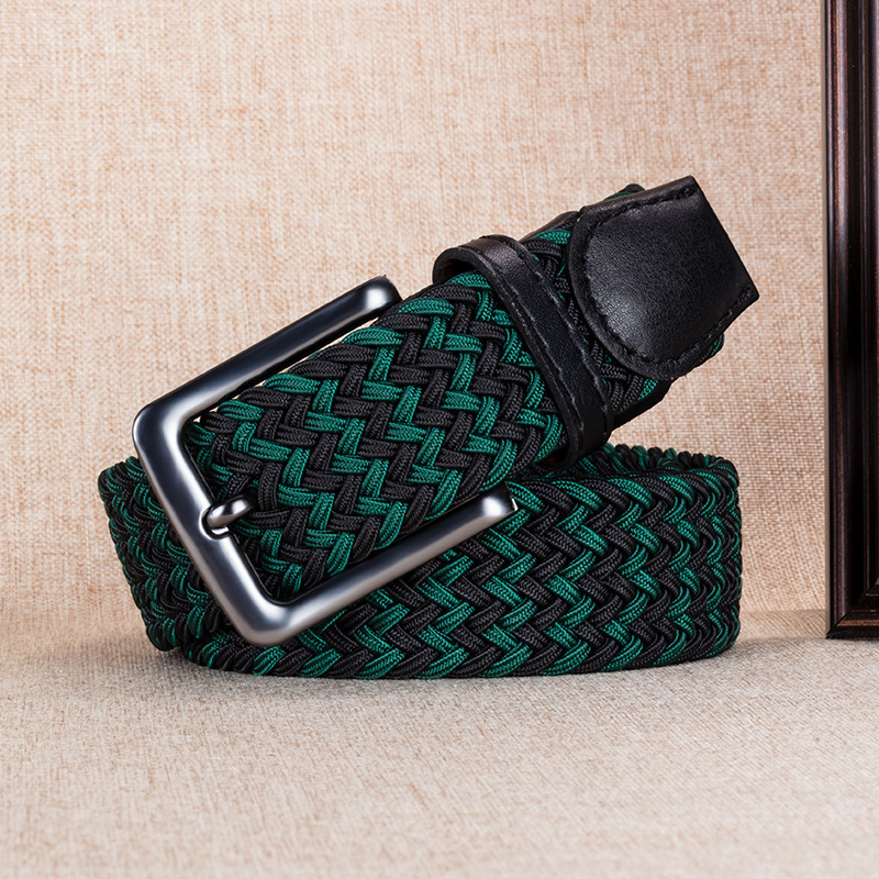 Neue Männer Gürtel hochwertige Patchwork Farbe Leinwand Herren Gürtel unperforierte Legierung Nadel schnalle Männer Nylon Gürtel Sport Jeans Bels: HIMMELBLAU / 115 CM