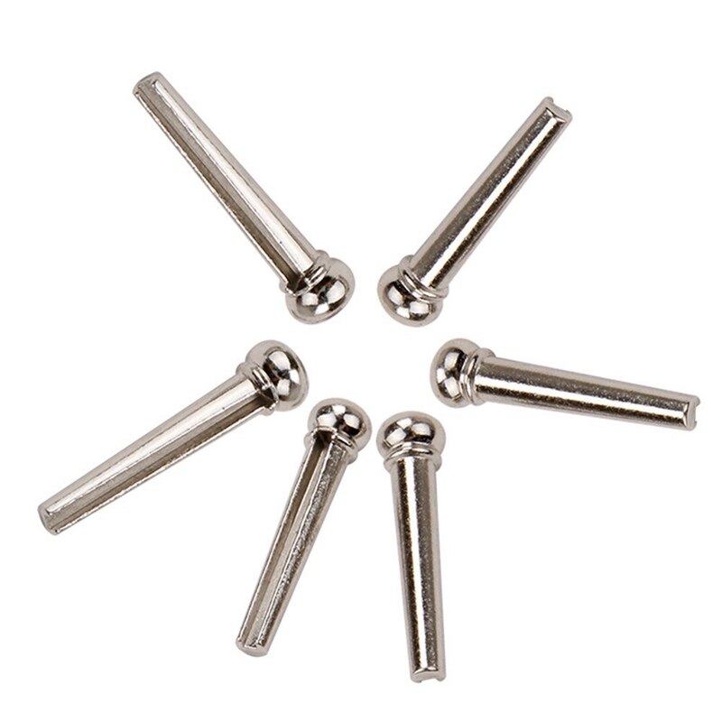 6x akustisk gitar brostrengspikerpinner og 1x 3 i 1 gitarpinnestrengstrekker + strengpinnetrekker + strengkutter