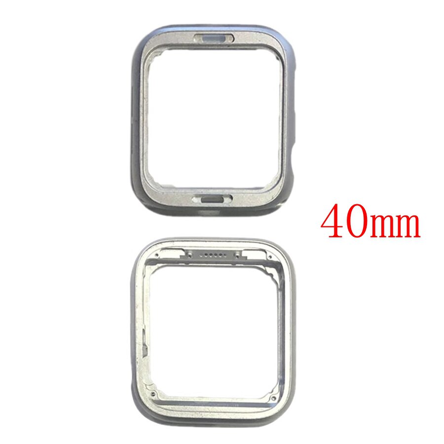 Marco medio de aluminio para Apple Watch Series 4, 5, S4, S5, 40mm, 44mm, reemplazo de chasis medio de placa LCD: S4 S5 40mm Silver