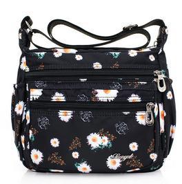 Håndtasker kvinder blomster sommerfugl trykt vandtæt nylon skuldertasker retro crossbody taske bolso sac en hoved femmel: Krysantemum