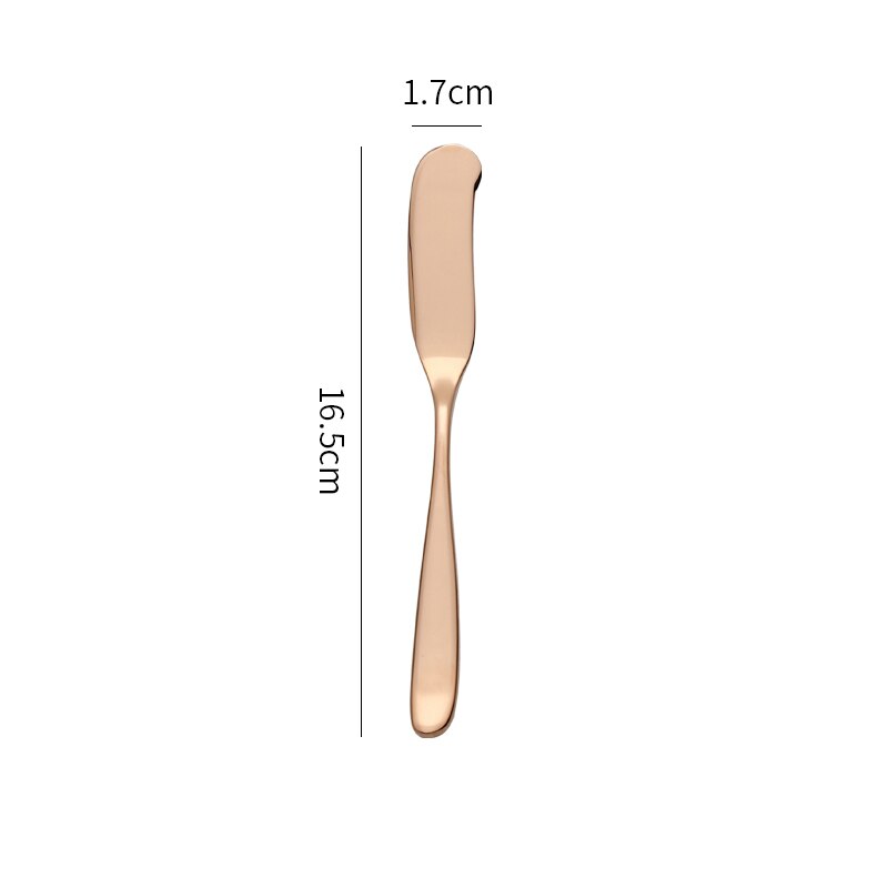 Stainless Steel Cheese Dessert Jam Spreaders Butter Knife Westen Cutlery Breakfast Tool Tableware Kitchen Restaurant Supplies: Rose Golden