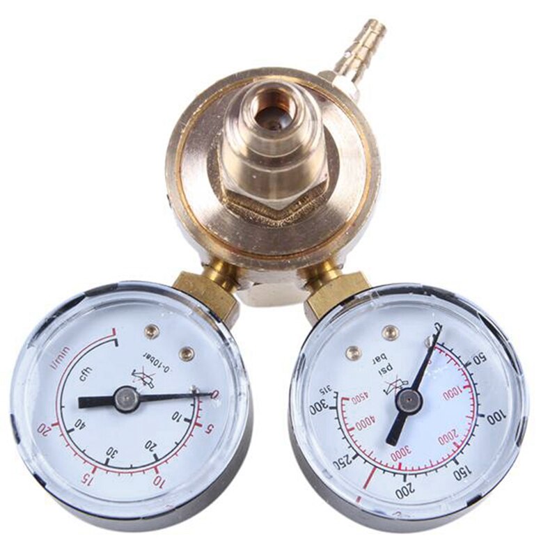 Dual Gauge Argon CO2 Gauges Pressure Reducer Mig Flow Meter Gas Control Valve Welding Regulator Argon Regulator Reducer: Default Title