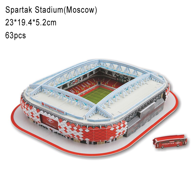 Fai da Te 3D Jigsaw Puzzle Del Mondo Stadio di Calcio di Calcio Europeo Parco Giochi Costruzione Del Modello Assemblato Giocattoli di Puzzle per Bambini Gyh