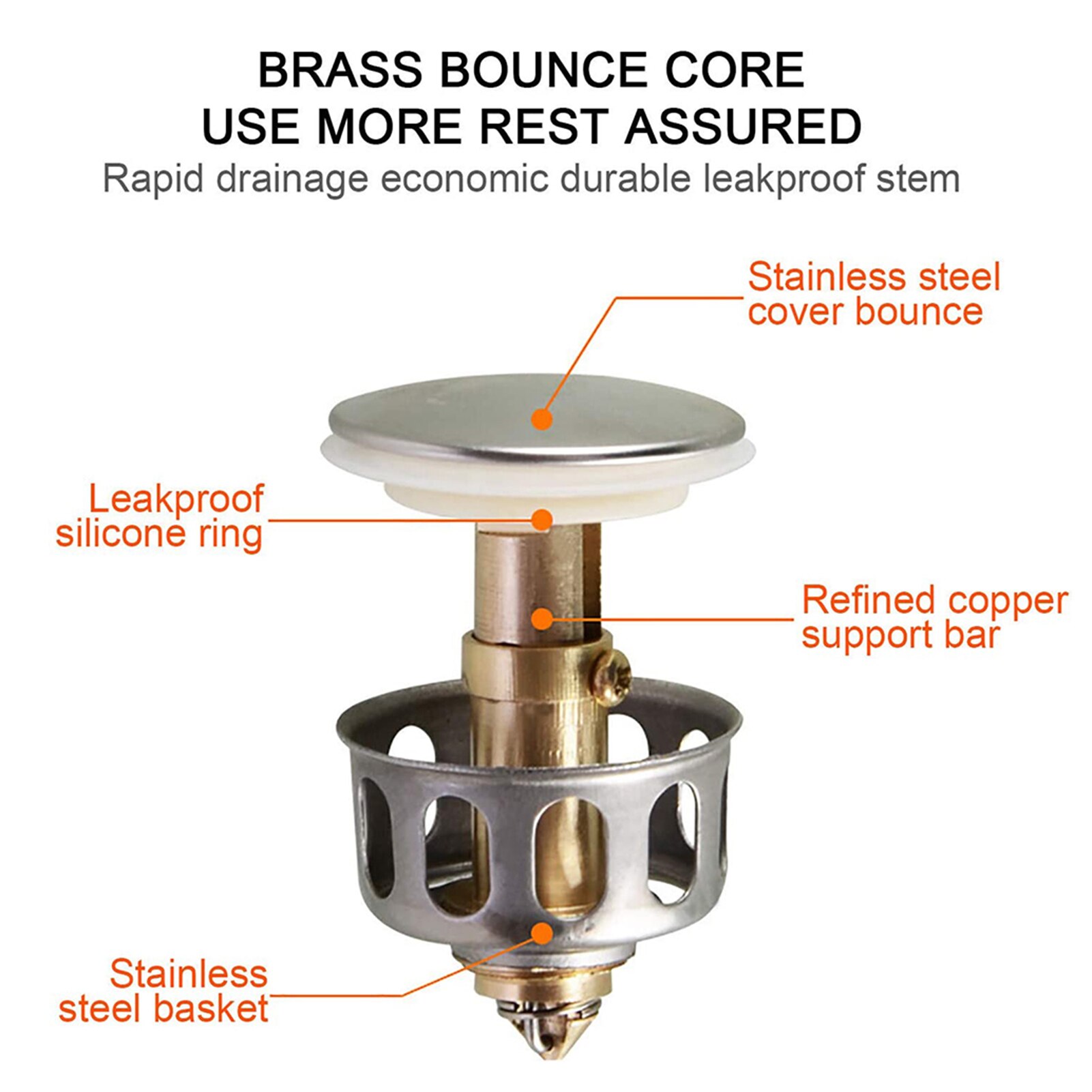 Sewer Drainer With Basket Kitchen Bathroom Domestic Use Hand Washing Sink Accessories