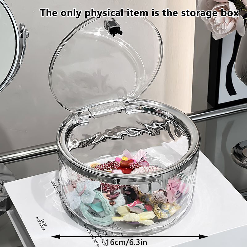 Hair Accessories Organizer Storage Box Clear Hair Tie Organizer For Headband Jewelry Container Desktop Storage Box: Yellow