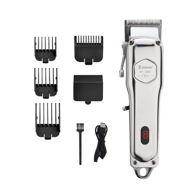 SHINON Retro Oil Head Electric Trimmer Clipper Metal Body Hair Salon Carving Gradient Fader Hair Cutter Cutting: Default Title