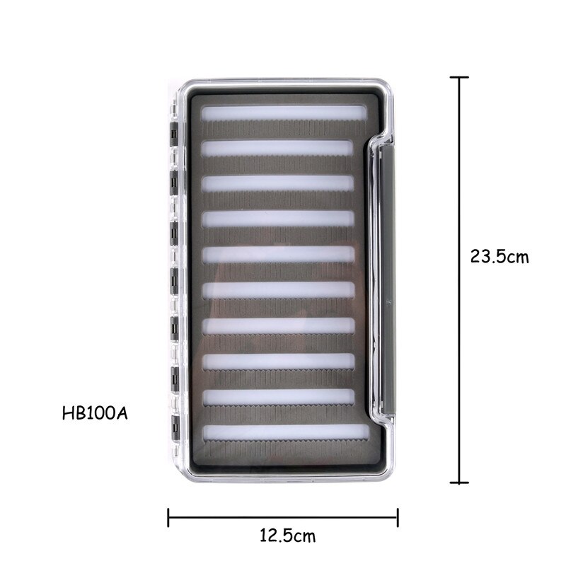 Maximumcatch Slim One-Side Waterproof Plastic Fly Fishing Box Keeping Flies and Hooks Fly Tackle Box: HB100A