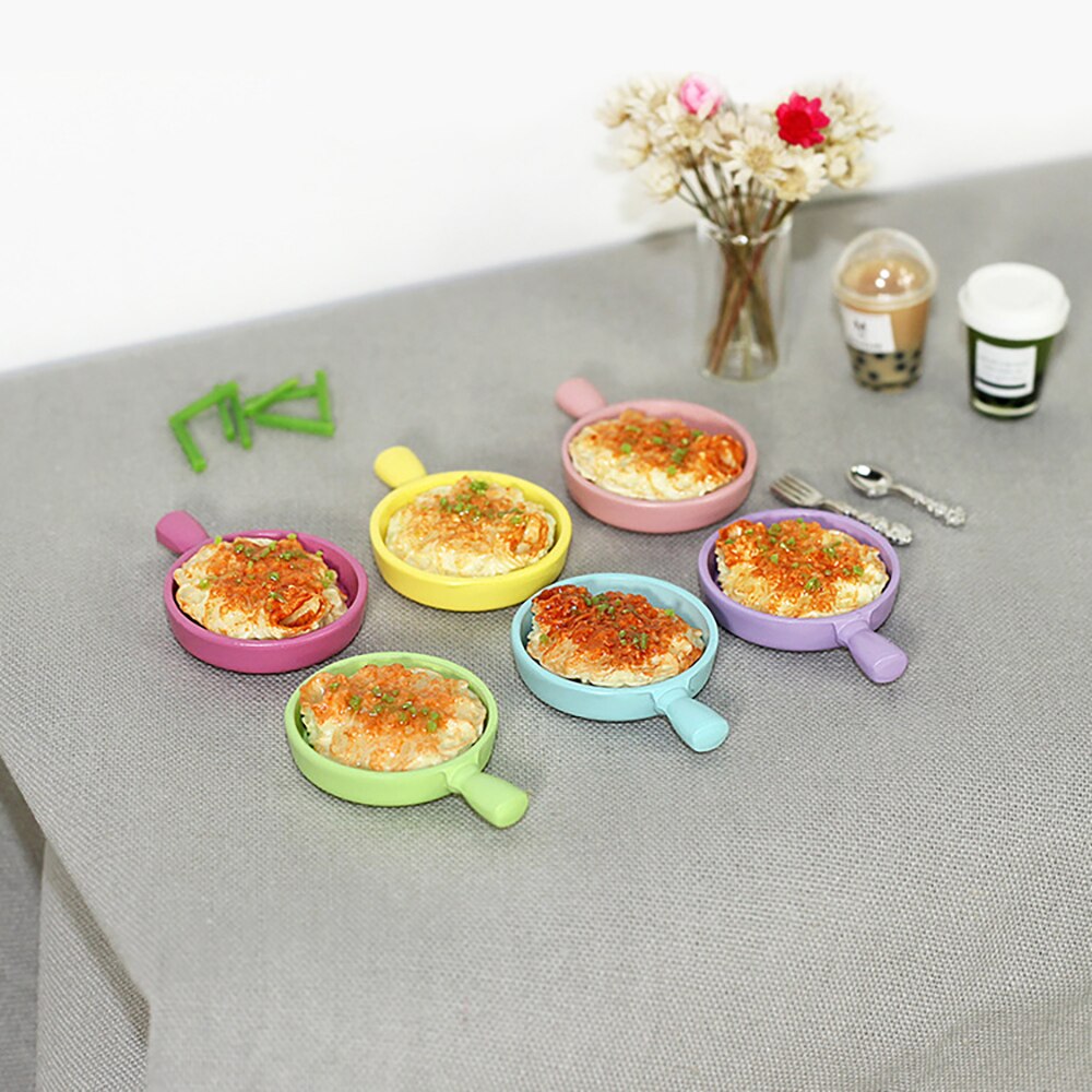 1pcs 1/12 Dollhouse Miniature Accessories Mini Scallion Noodles With Meat Sauce Food Model Simulation Toys for Doll House Decor