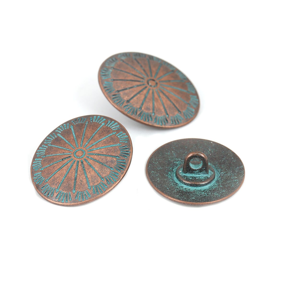 10 stk vintage oval rund metal patina syning skaft knapper nødlidende antik kobber farve knap til diy tøj dekoration