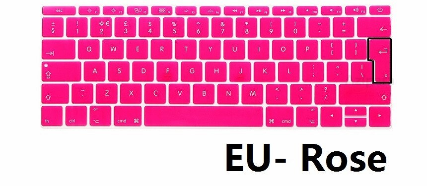 Eu Voor Macbook Retina 12 A1534 Toetsenbord Film Protector Soft Silicon Keyboard Skin Engels Eu Toetsenbord Cover: EU-Rose