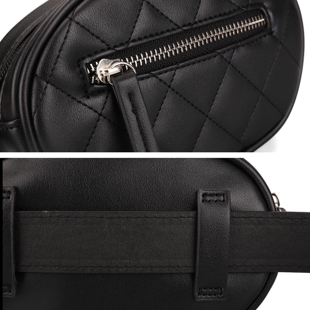 Dame midjepose ensfarget liten rund bag dame liten pute bag messenger bag midje pack