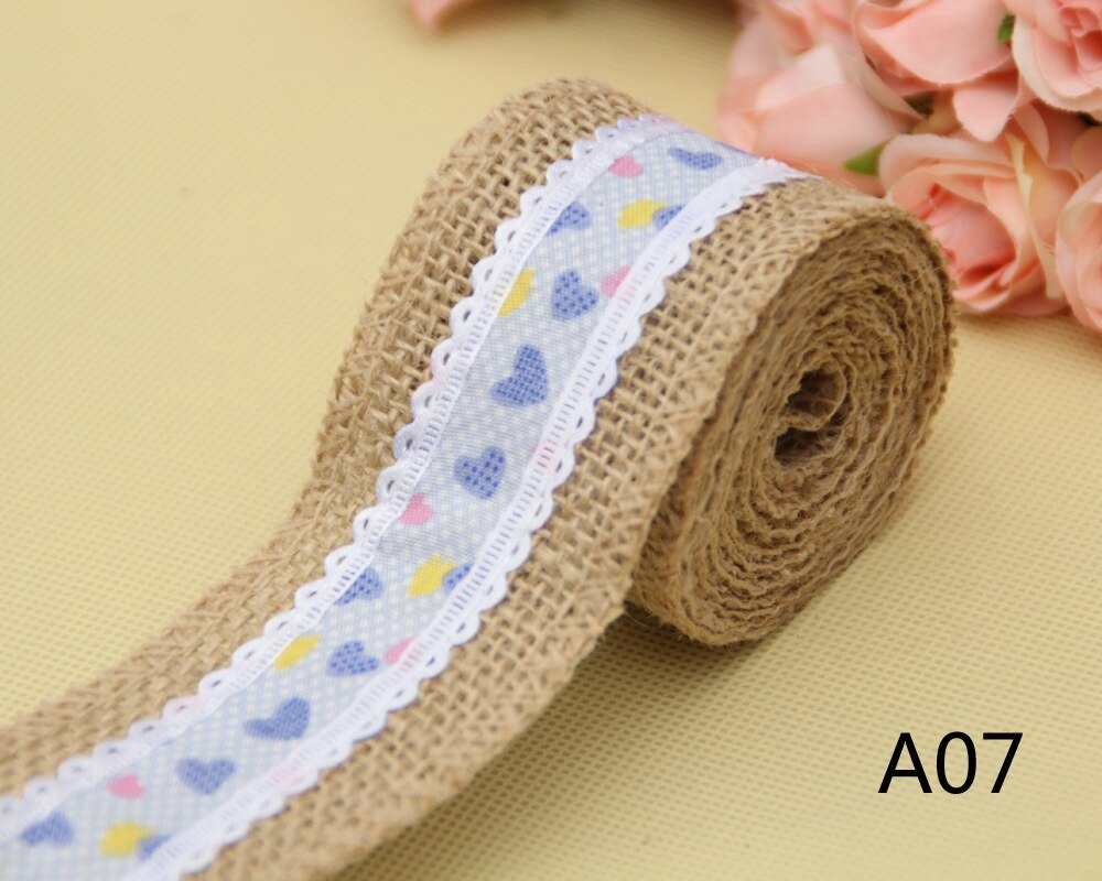 1 Pc DIY Natural Jute Burlap Lace Ribbon Rustic Vintage Wedding Decor Hessian Jute Roll Merry Christmas Party Supplies DIY: 7