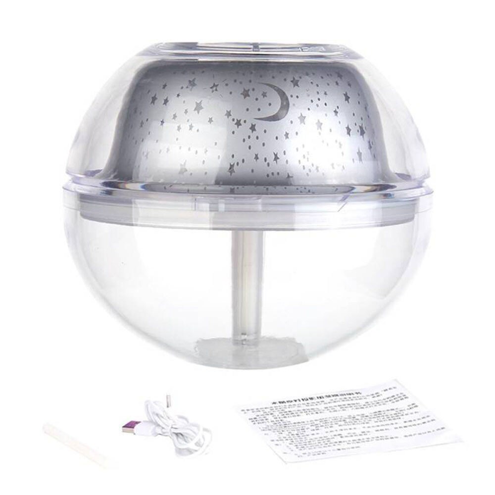 USB Kleurrijke LED Projector Licht diffusore ambiente Luchtbevochtiger reed diffuser sticksCrystal Projectie Lamp Night Lamp: B