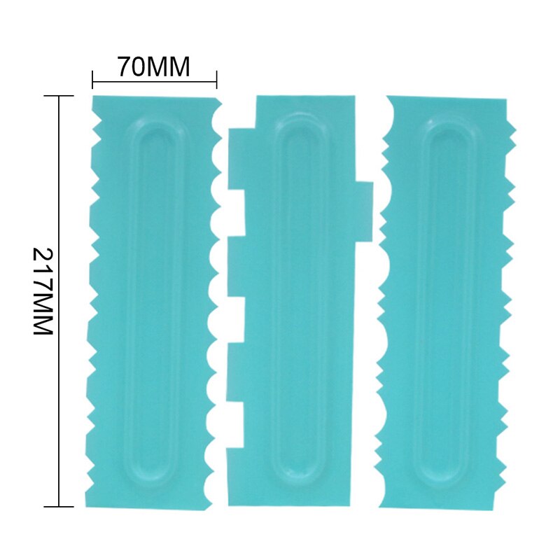Modelling Smoother Polisher Fondant Cake Scraper Blade Pastry Spatulas Cream Pastry Icing Comb Set DIY Baking Tools For Cakes