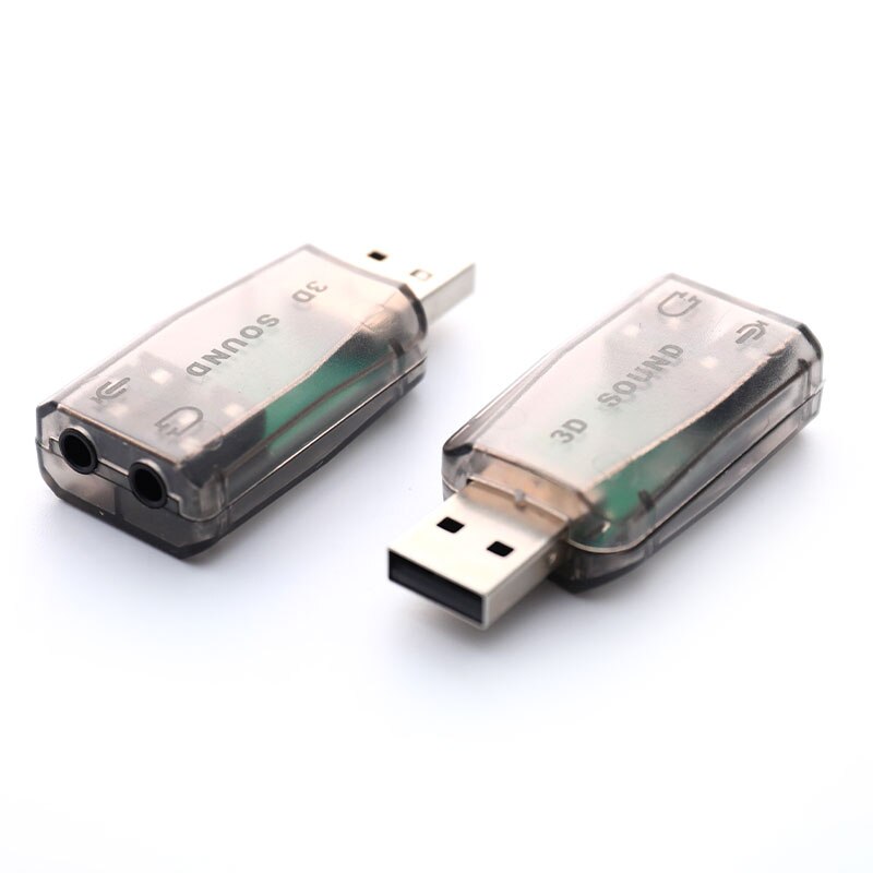 Mini External Usb To 3.5mm Mic Headphone Jack Stereo Headset 3d Sound Card Audio Adapter Speaker Interface For Laptop