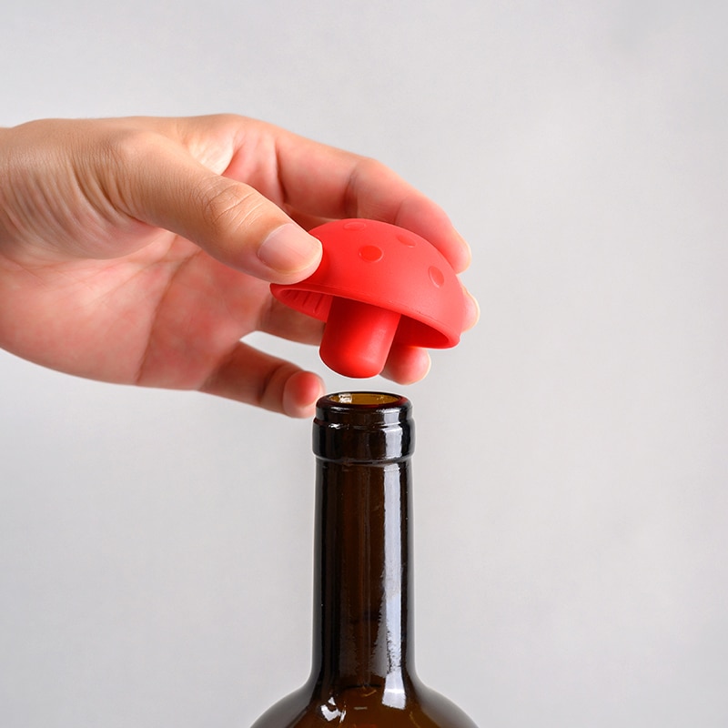 Champignon Bouchon De Bouteille Bouchon de Vin Bouchon De Vin En Silicone Bouchon Bouteille Bouchons Verseur À Vin Bouchons Outils Ménagers