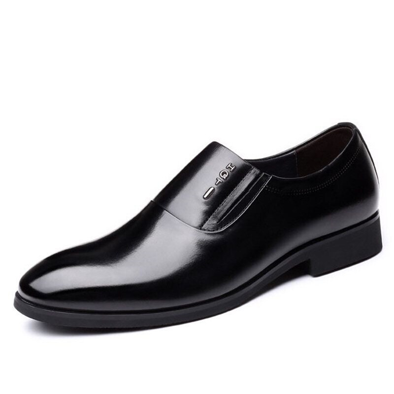 Klassiske kjole sko formelle bryllup sko mænd slip on office oxford sko til mænd sort sommer