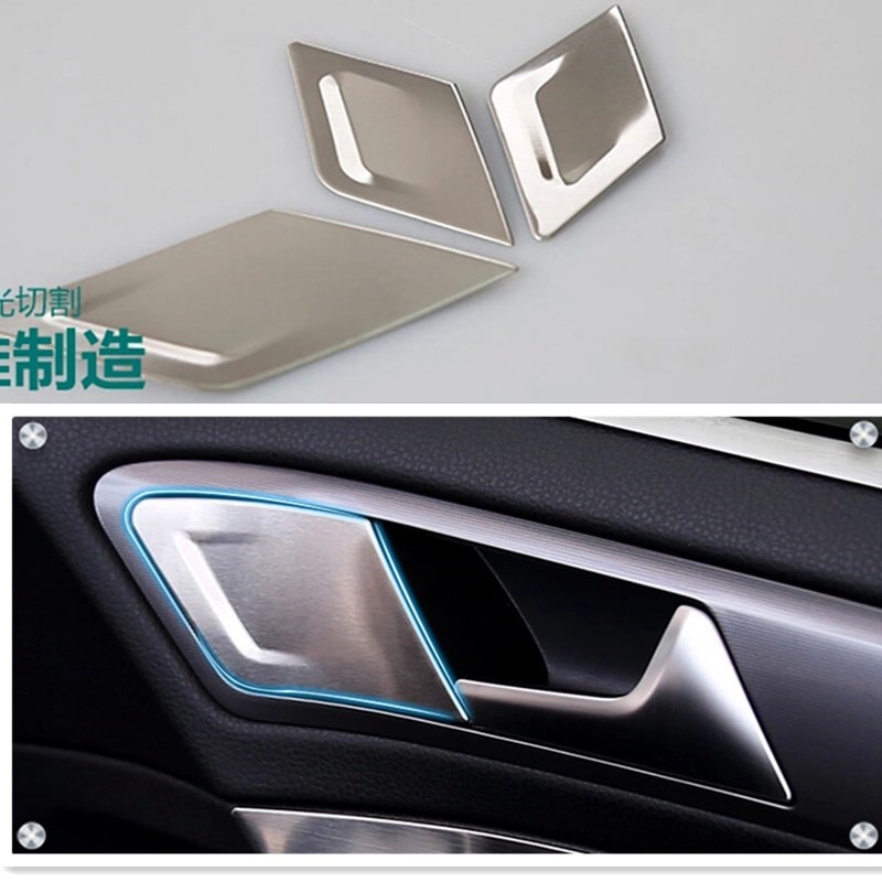 For Volkswagen VW Golf 7 MK7 Stainless Steel Trim Car Interior Doors Handle Sticker Accessories 3 Pcs Per Set