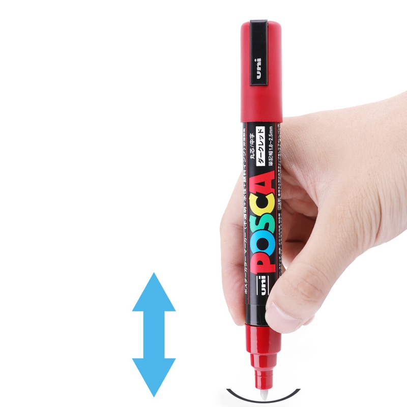 7 kpl soft series uni posca markkeri kynä pc -5m setti pop juliste mainonta kynä maali kynä sarjakuva maalaus pyöreä pää vesi taidetussi