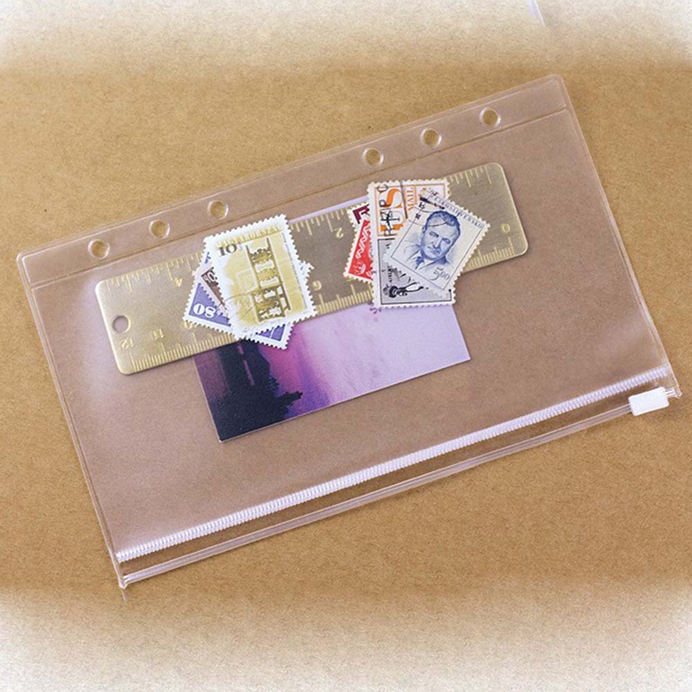 2pcs/lot A5/A6 Size Plastic Zip Lock Envelope Zipper Wallet Insert Refill Organiser
