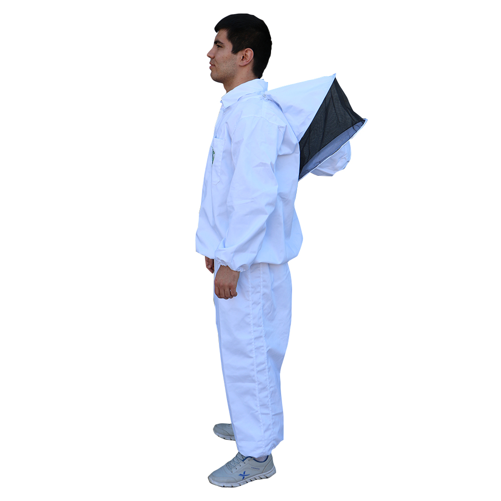 Beefunn-vêtements de protection à voile rond, Anti-abeille, costume pour apiculteur, veste et pantalon blanc