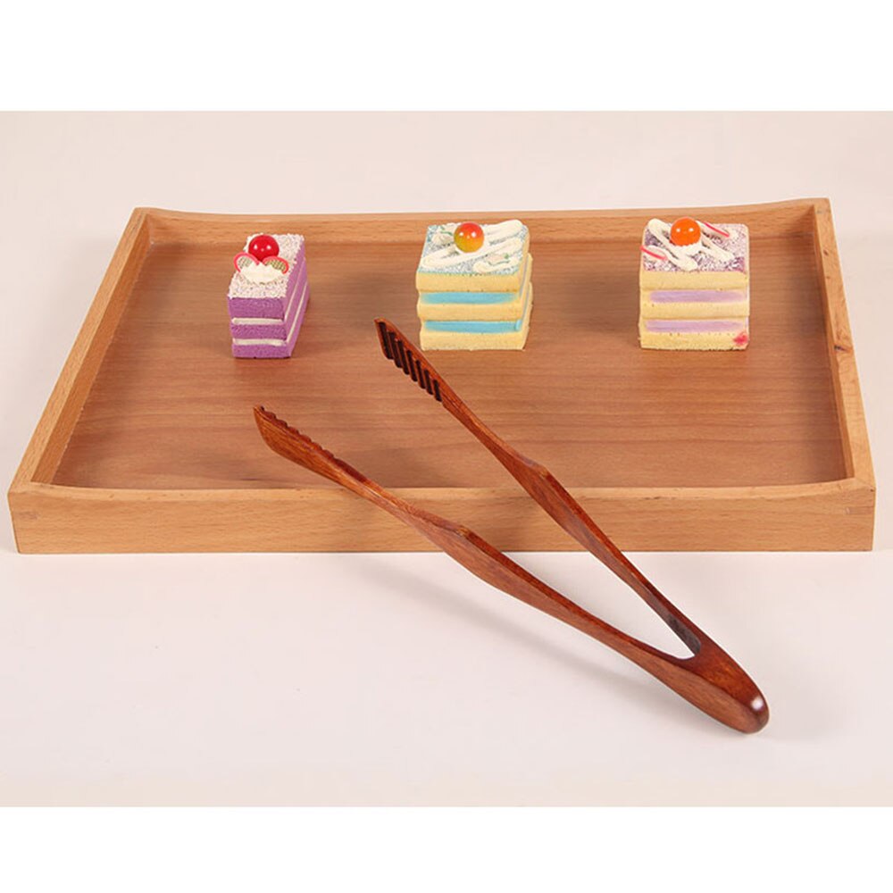 26.5cm Protable Wooden Barbecue Clip Toast Tongs Toaster Bacon Cooking BBQ Food Bread Tong Kitchen Tool