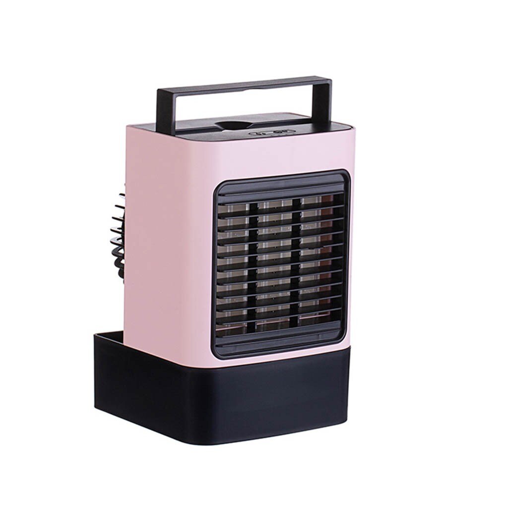 Mini Air Conditioner USB Charging Mini Portable Air Conditioning Fan Summer Air Cooler Home Office Refrigerator Cooler: Pink